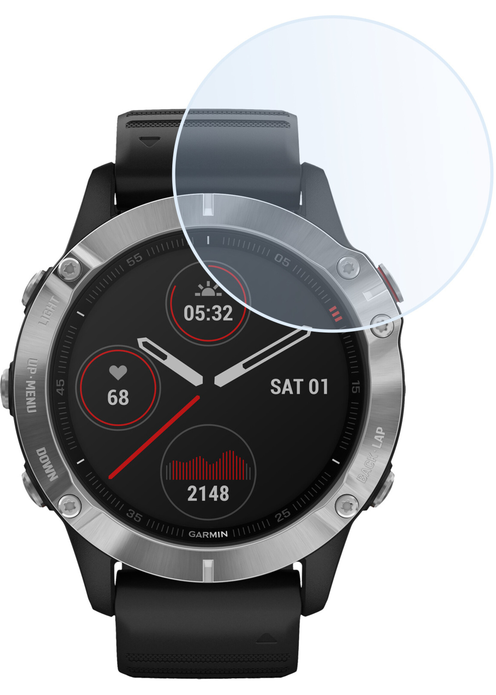 BTH Garmin Fenix 6 Pro Screenprotector Glas Gehard Screen Protector Screen Cover - Garmin Fenix 6 Pro Screenprotector Tempered Glass