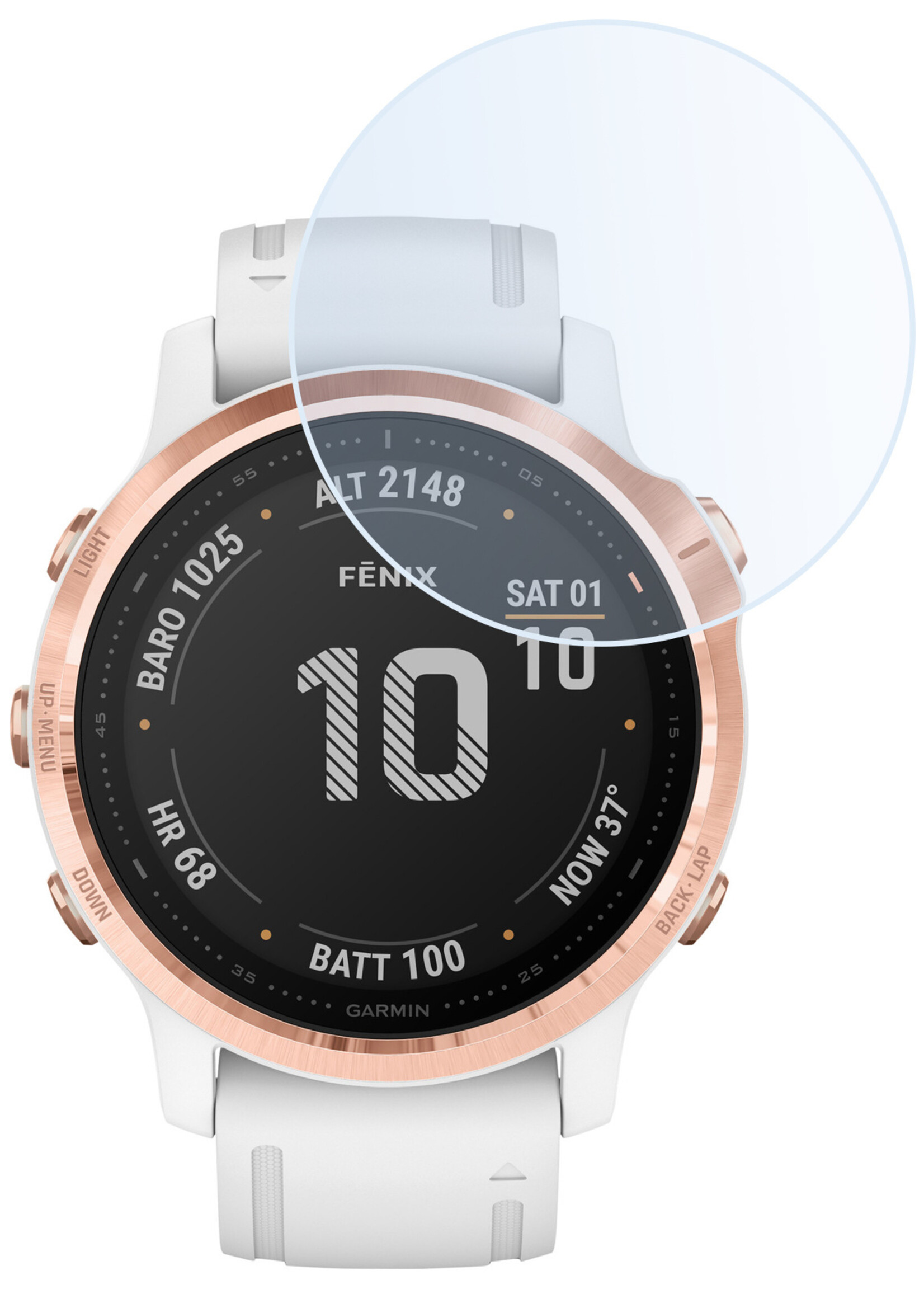 BTH Garmin Fenix 6s Pro Screenprotector Glas Gehard Screen Protector Screen Cover - Garmin Fenix 6s Pro Screenprotector Tempered Glass