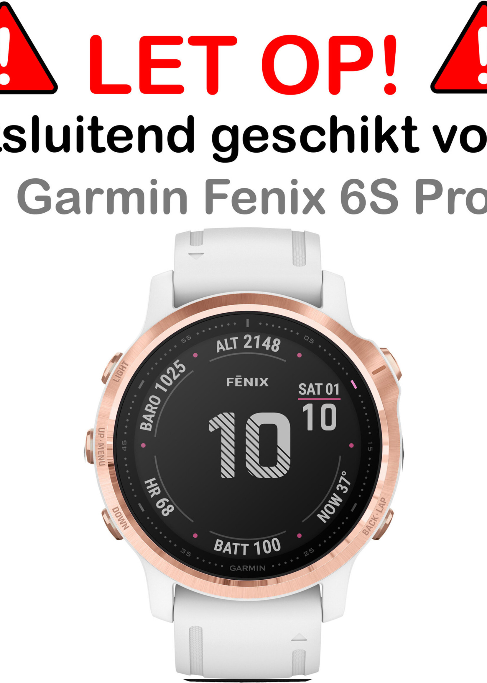 BTH Garmin Fenix 6s Pro Screenprotector Glas Gehard Screen Protector Screen Cover - Garmin Fenix 6s Pro Screenprotector Tempered Glass