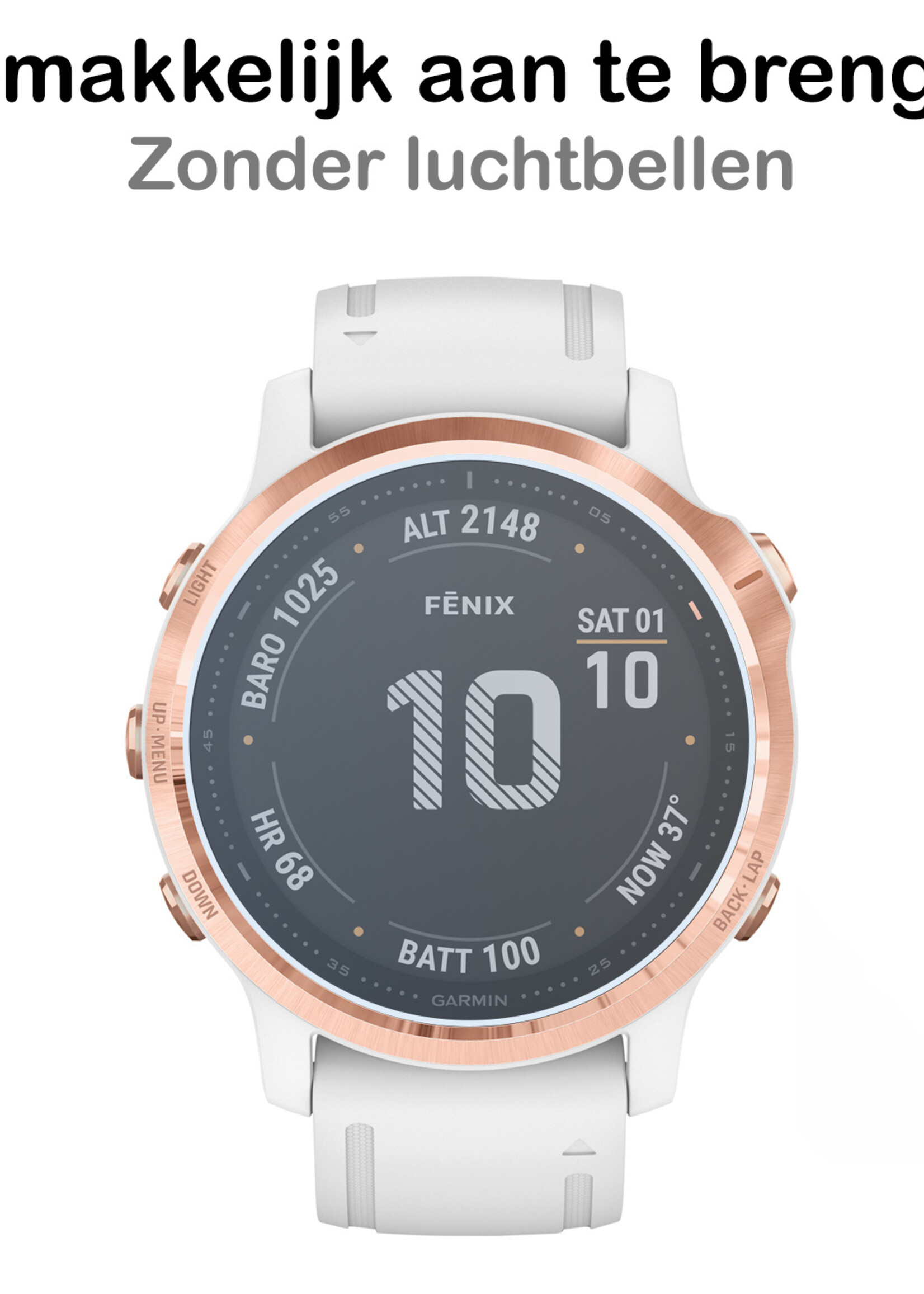 BTH Screenprotector Geschikt voor Garmin Fenix 6s Pro Screenprotector Glas Gehard Screen Cover - Screen Protector Geschikt voor Garmin Fenix 6s Pro Screenprotector Tempered Glass - 2 PACK
