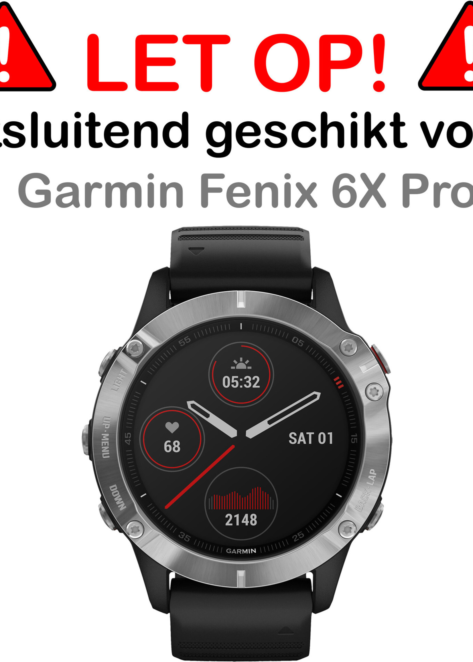 BTH Screenprotector Geschikt voor Garmin Fenix 6x Pro Screenprotector Glas Gehard Screen Cover - Screen Protector Geschikt voor Garmin Fenix 6x Pro Screenprotector Tempered Glass - 3 PACK