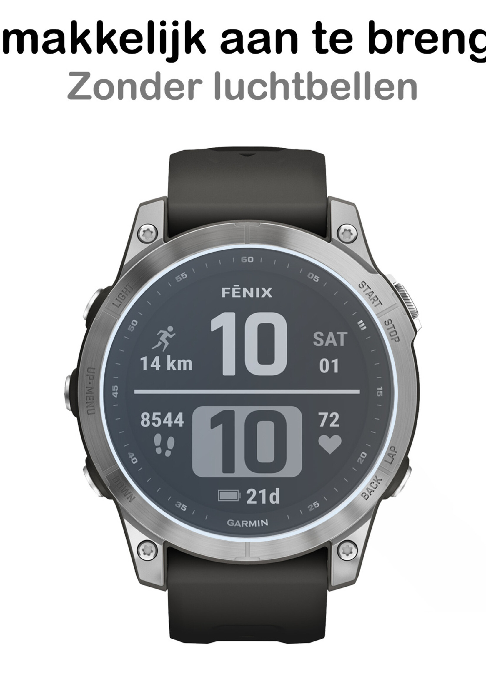 BTH Garmin Fenix 7X Screenprotector Glas Gehard Screen Protector Screen Cover - Garmin Fenix 7X Screenprotector Tempered Glass