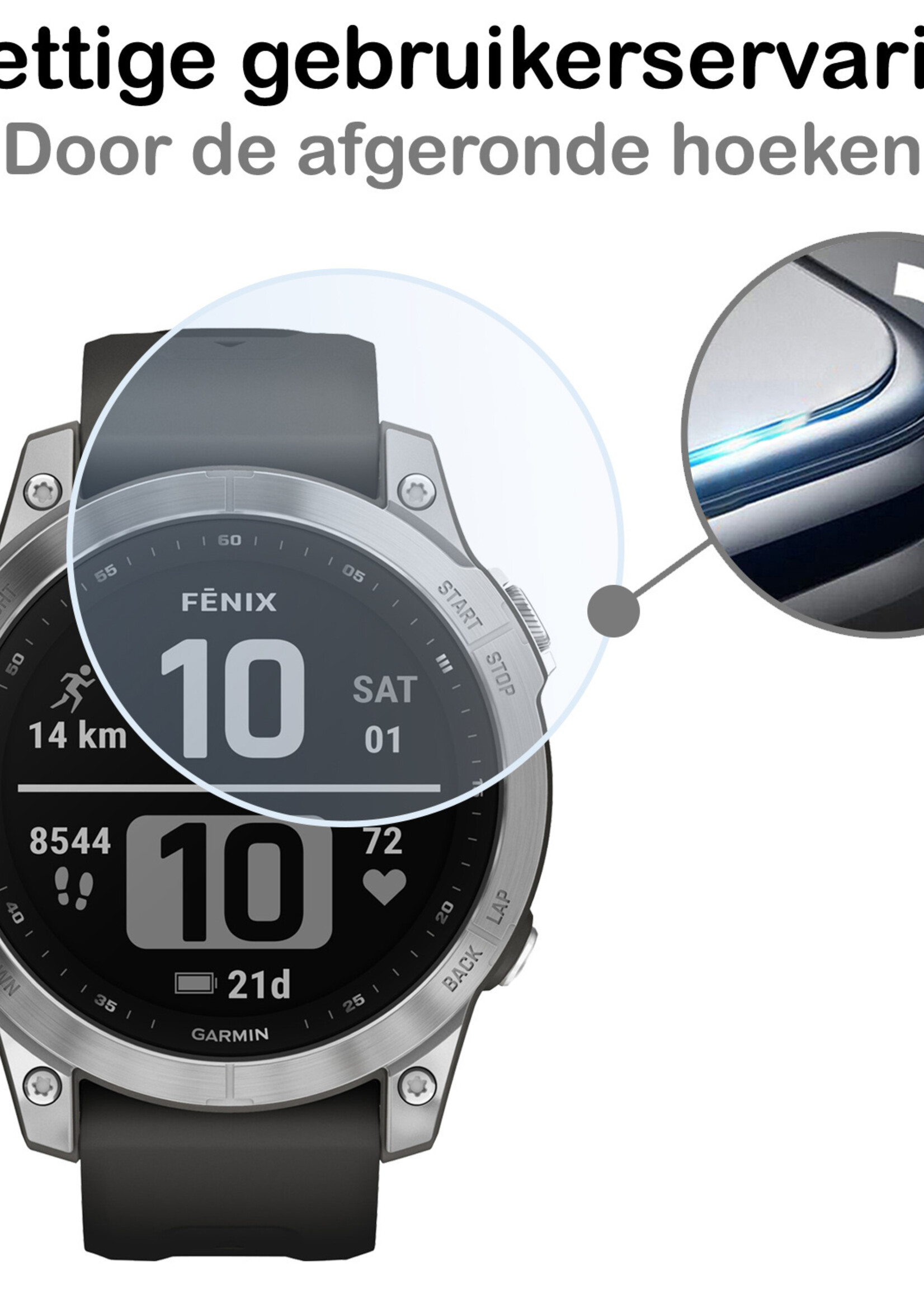 BTH Garmin Fenix 7X Screenprotector Glas Gehard Screen Protector Screen Cover - Garmin Fenix 7X Screenprotector Tempered Glass
