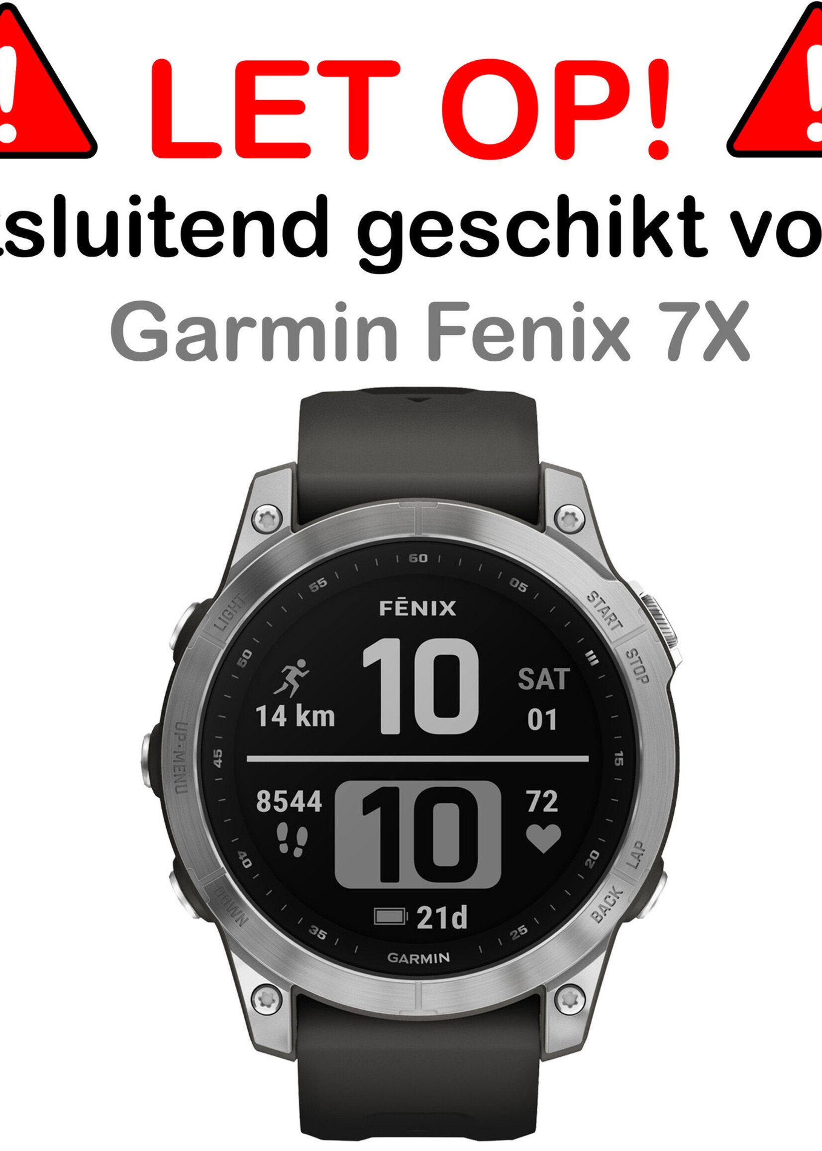 BTH Screenprotector Geschikt voor Garmin Fenix 7X Screenprotector Glas Gehard Screen Cover - Screen Protector Geschikt voor Garmin Fenix 7X Screenprotector Tempered Glass - 2 PACK