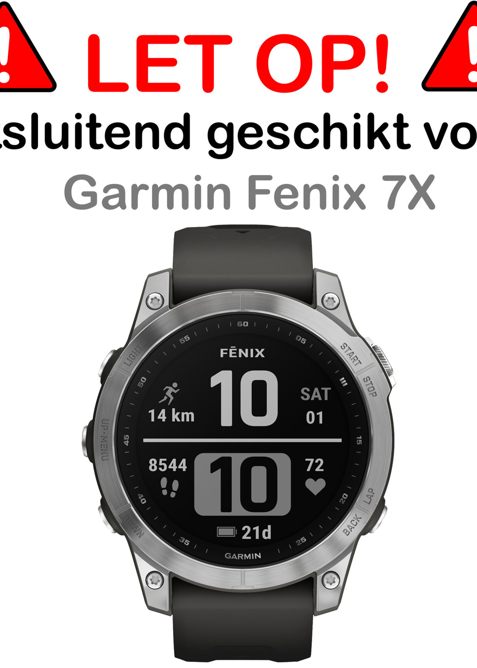 BTH Screenprotector Geschikt voor Garmin Fenix 7X Screenprotector Glas Gehard Screen Cover - Screen Protector Geschikt voor Garmin Fenix 7X Screenprotector Tempered Glass - 3 PACK