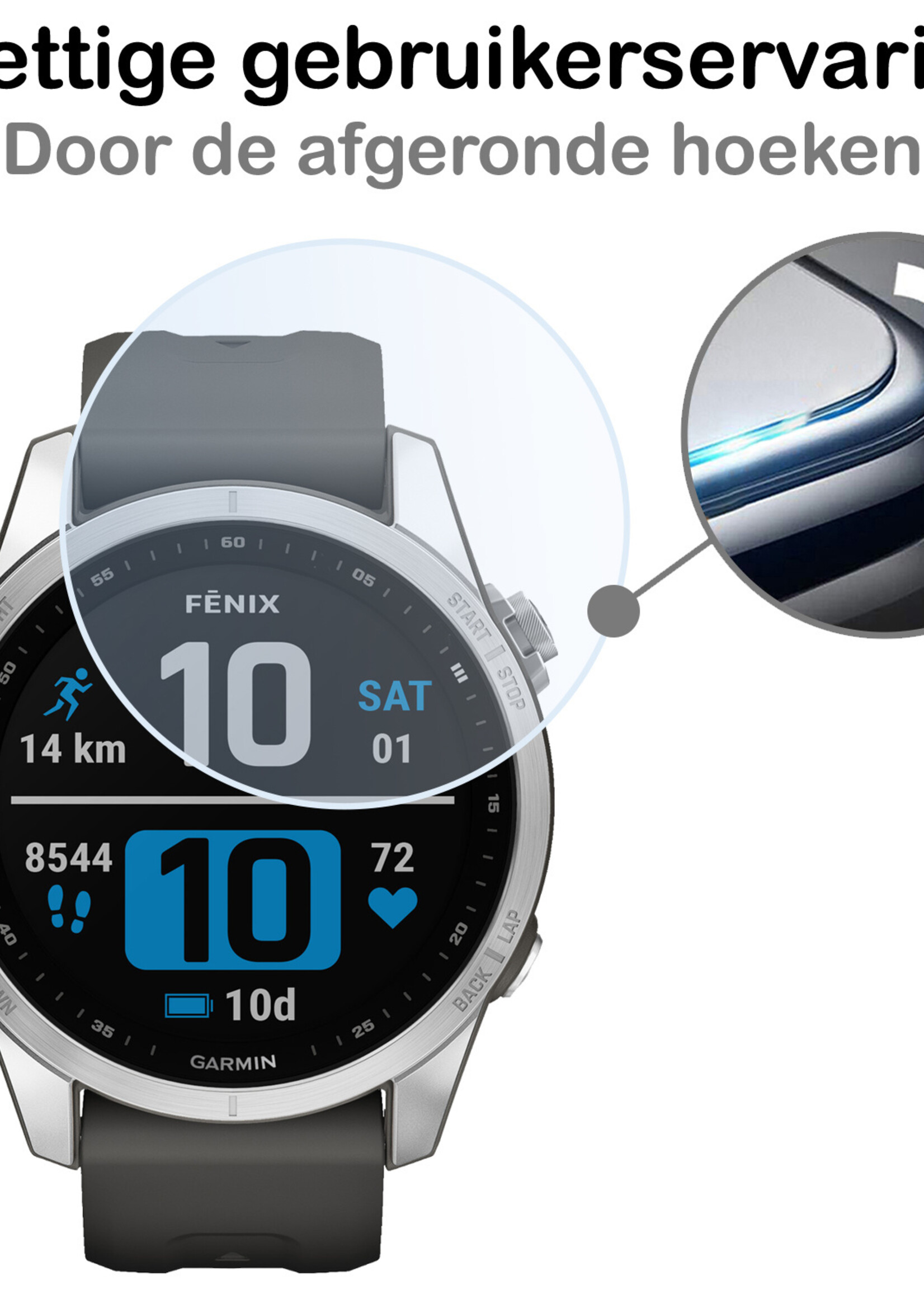 BTH Screenprotector Geschikt voor Garmin Fenix 7S Screenprotector Glas Gehard Screen Cover - Screen Protector Geschikt voor Garmin Fenix 7S Screenprotector Tempered Glass - 3 PACK