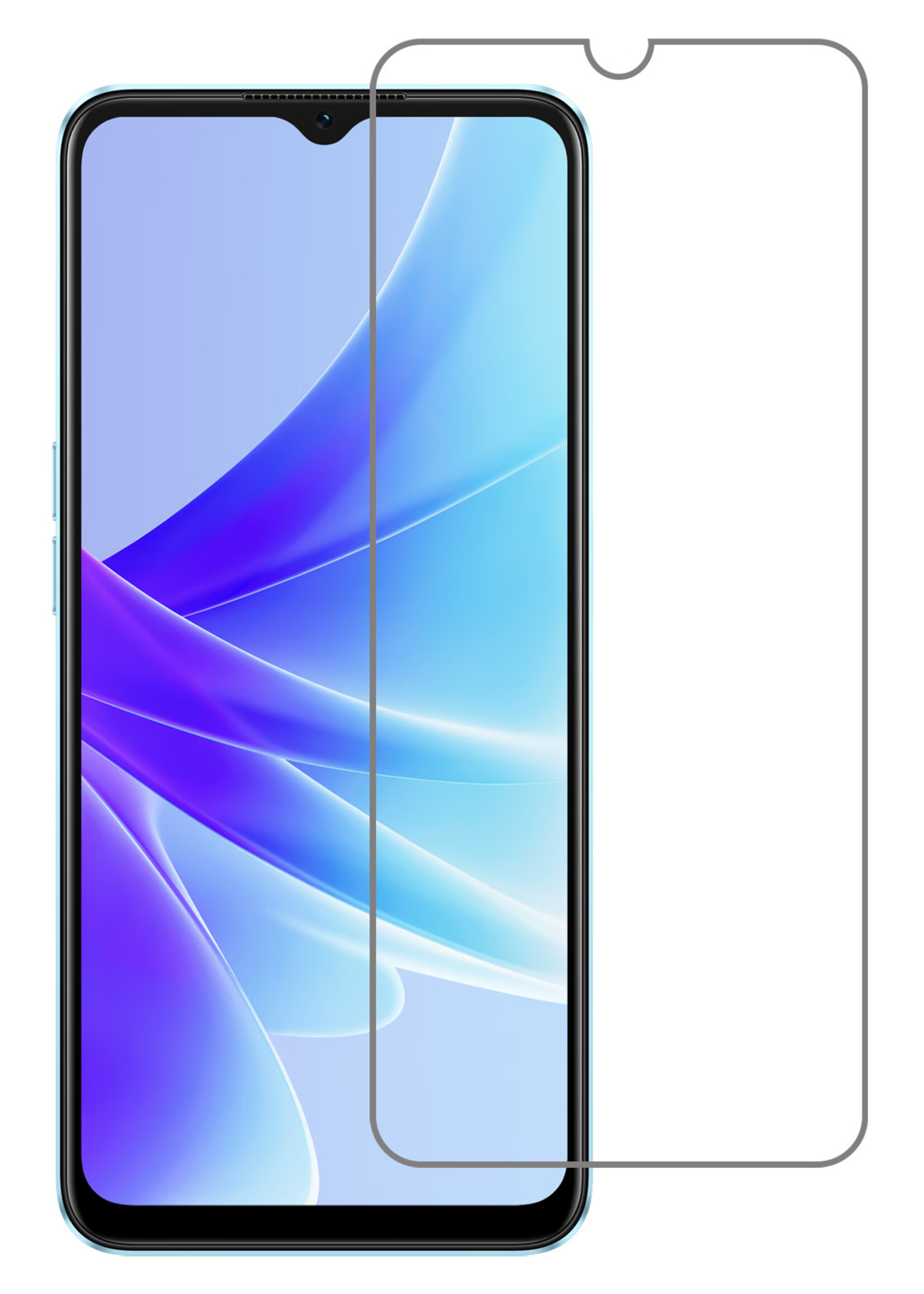 BTH OPPO A17 Screenprotector Glas Gehard Tempered Glass - OPPO A17 Screen Protector Screen Cover