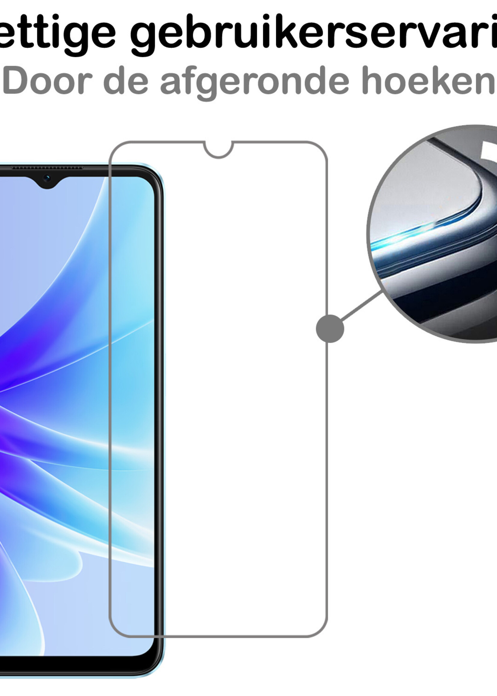 BTH Screenprotector Geschikt voor OPPO A17 Screenprotector Glas Gehard Tempered Glass - Screenprotector Geschikt voor OPPO A17 Screen Protector Screen Cover - 3 PACK