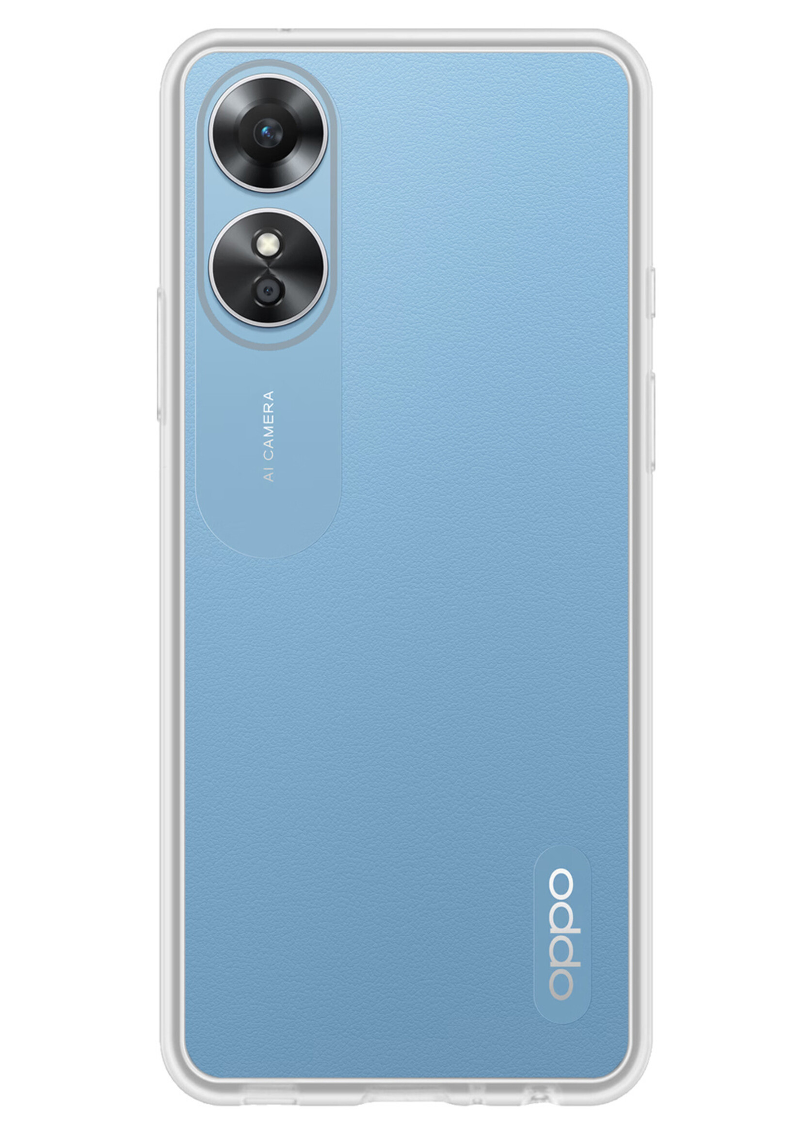 BTH OPPO A17 Hoesje Siliconen Case Cover - OPPO A17 Hoesje Cover Hoes Siliconen - Transparant