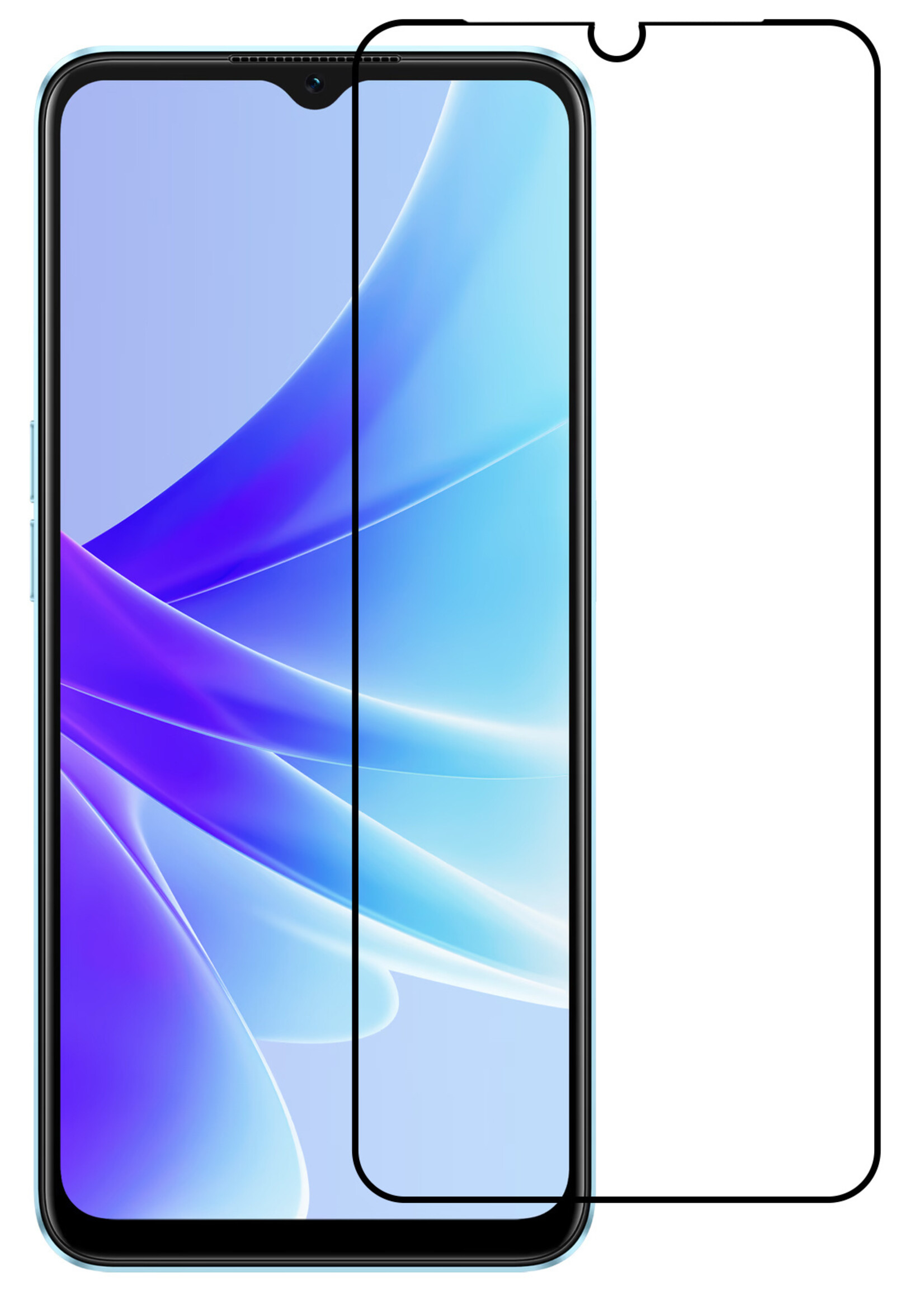 BTH OPPO A17 Screenprotector Glas Gehard Tempered Glass Full Cover - OPPO A17 Screen Protector Screen Cover