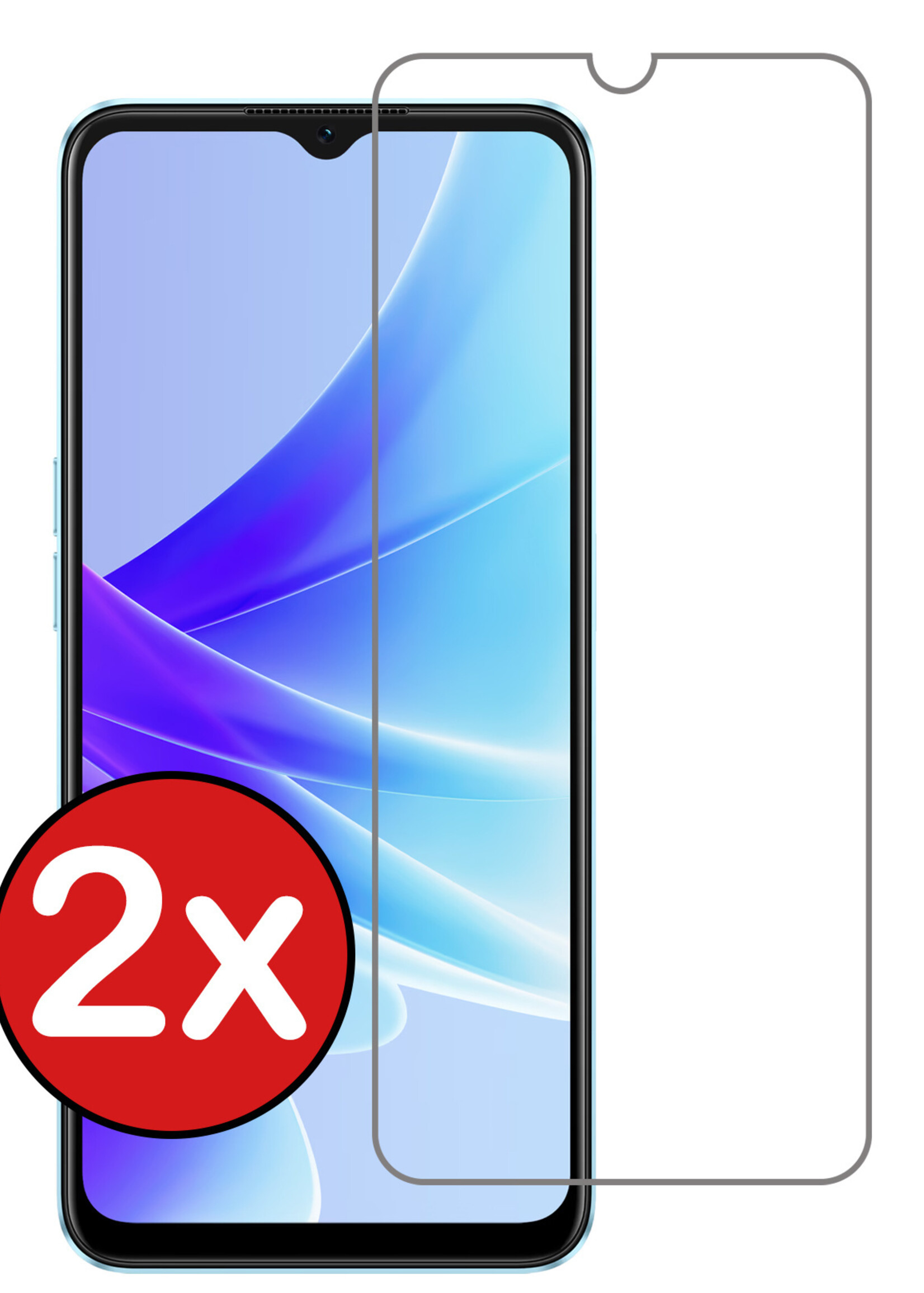 BTH Screenprotector Geschikt voor OPPO A57 Screenprotector Glas Gehard Tempered Glass - Screenprotector Geschikt voor OPPO A57 Screen Protector Screen Cover - 2 PACK