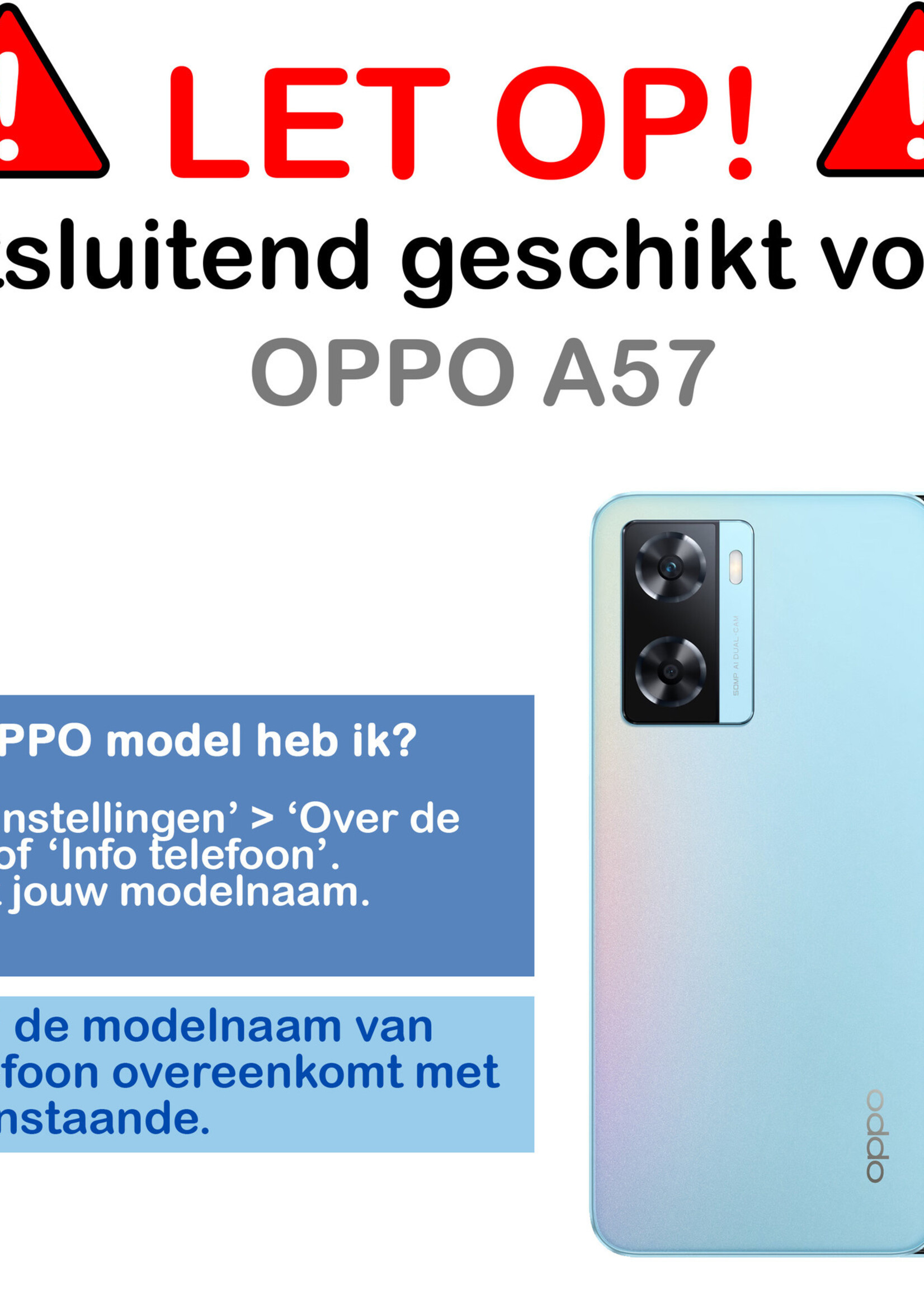 BTH Hoesje Geschikt voor OPPO A57 Hoesje Siliconen Case Hoes - Hoes Geschikt voor OPPO A57 Hoes Cover Case - Transparant - 2 PACK