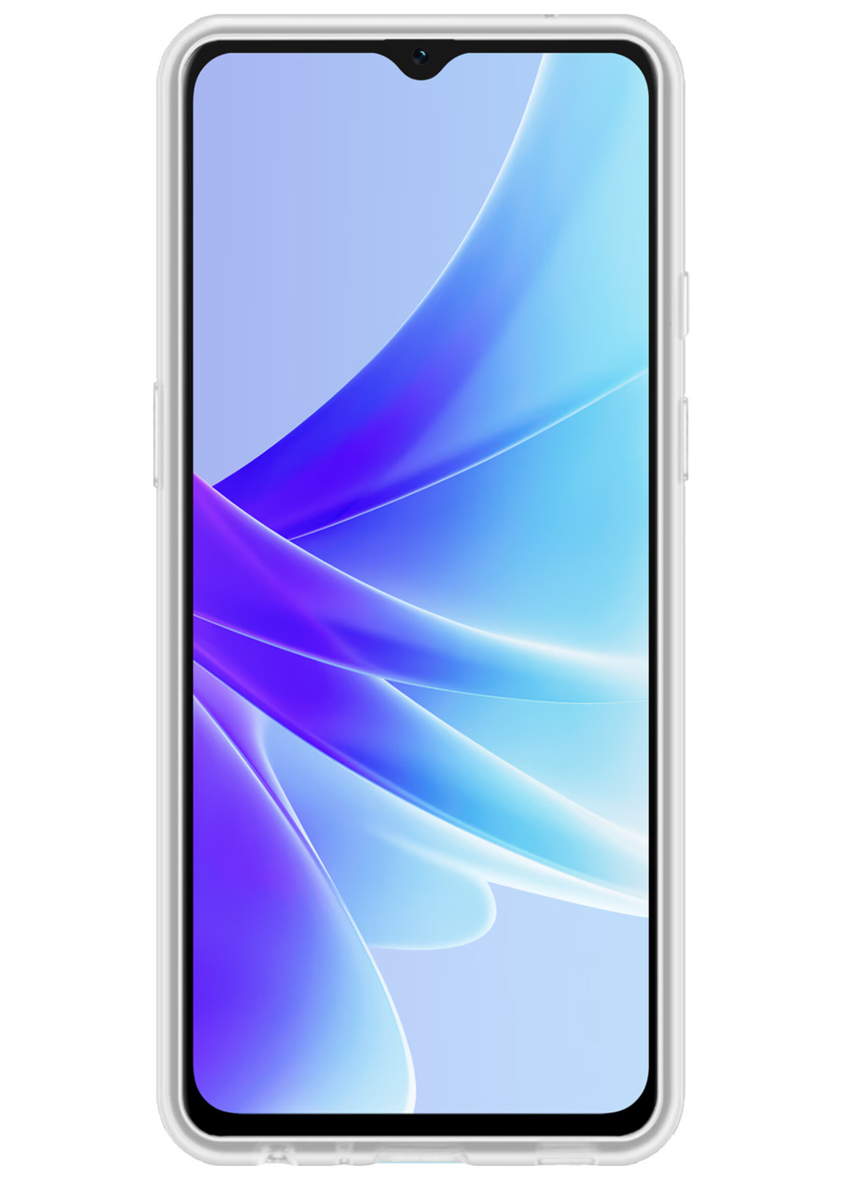 BTH Hoesje Geschikt voor OPPO A57s Hoesje Siliconen Case Hoes Met 2x Screenprotector - Hoes Geschikt voor OPPO A57s Hoes Cover Case - Transparant
