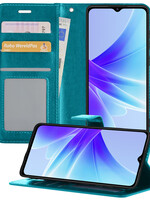 BTH BTH OPPO A17 Hoesje Bookcase - Turquoise