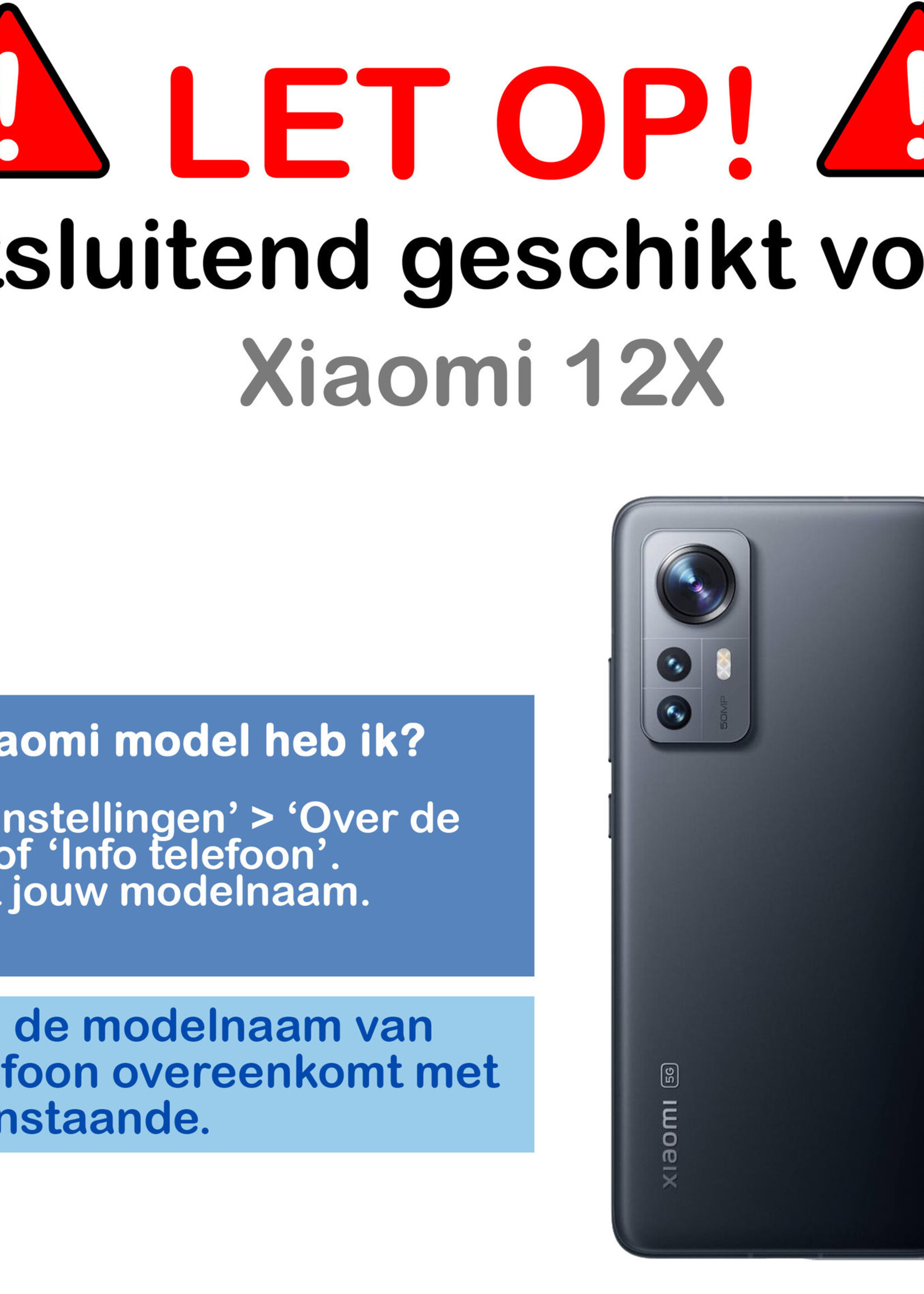 BTH Hoesje Geschikt voor Xiaomi 12X Hoesje Siliconen Case Hoes Met Screenprotector - Hoes Geschikt voor Xiaomi 12X Hoes Cover Case - Donkerblauw