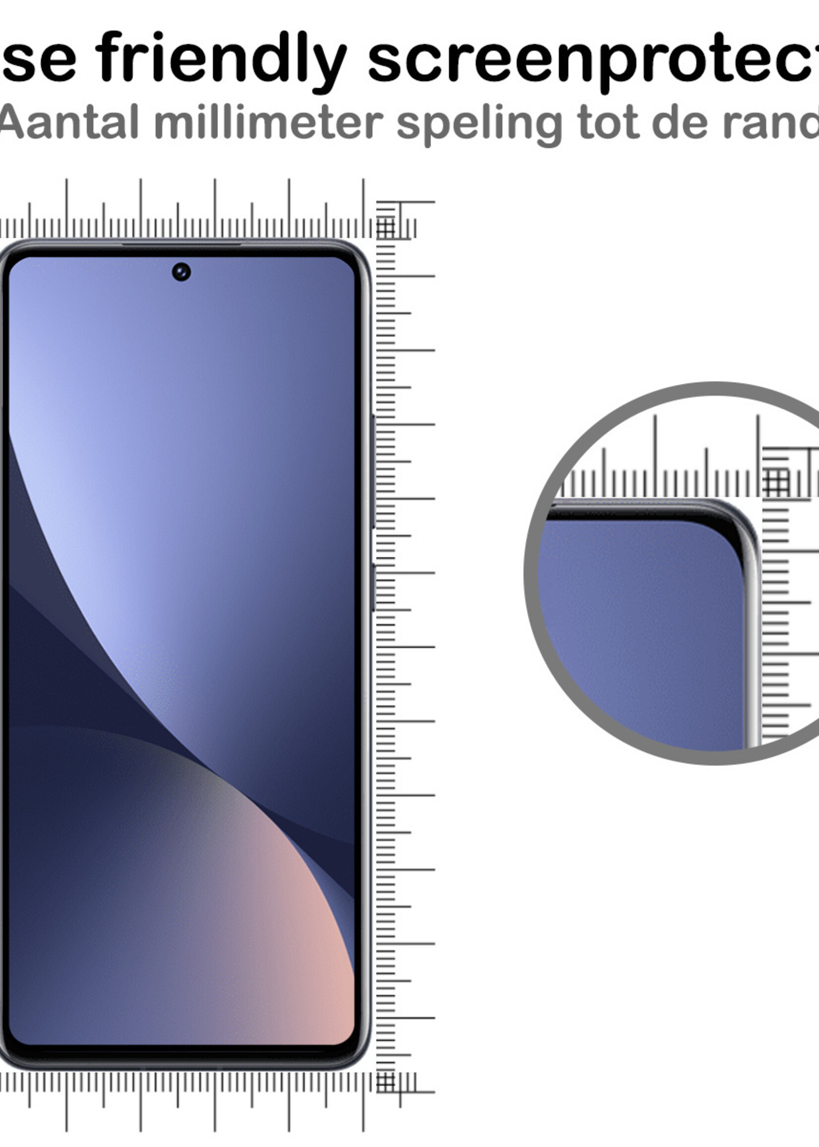 BTH Hoesje Geschikt voor Xiaomi 12X Hoesje Siliconen Case Hoes Met Screenprotector - Hoes Geschikt voor Xiaomi 12X Hoes Cover Case - Lila