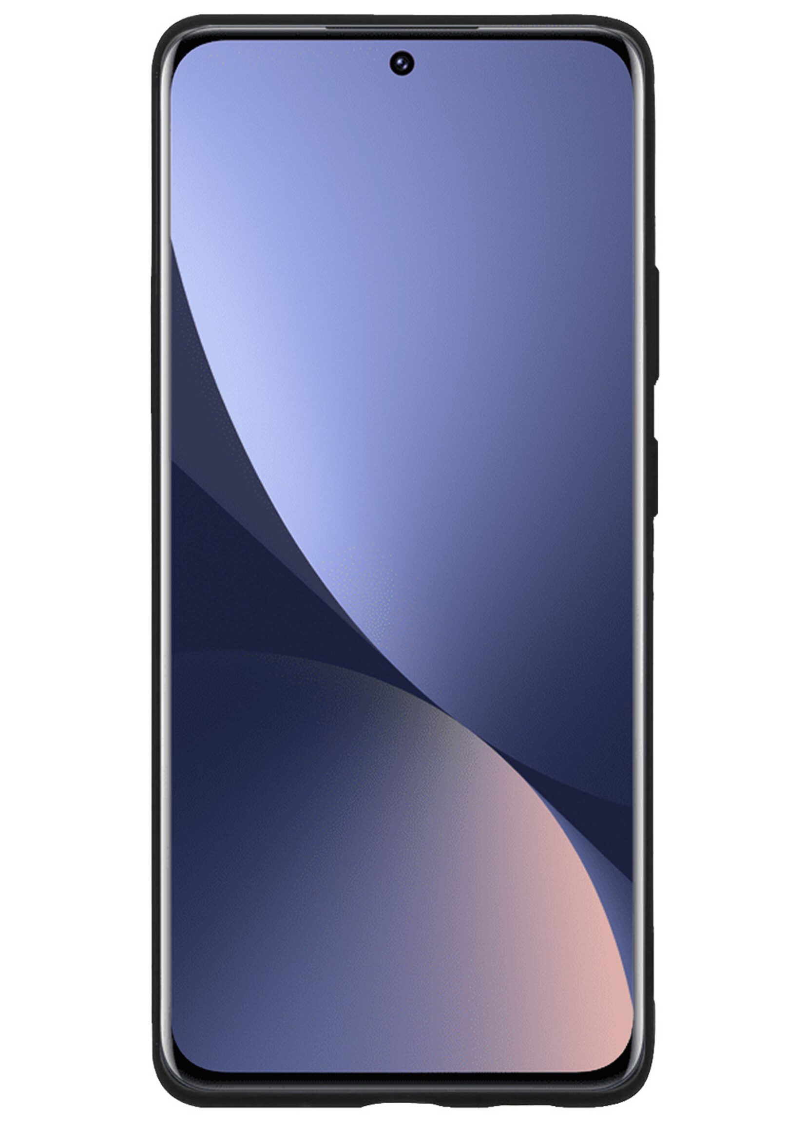 BTH Hoesje Geschikt voor Xiaomi 12 Pro Hoesje Siliconen Case Hoes Met 2x Screenprotector - Hoes Geschikt voor Xiaomi 12 Pro Hoes Cover Case - Zwart