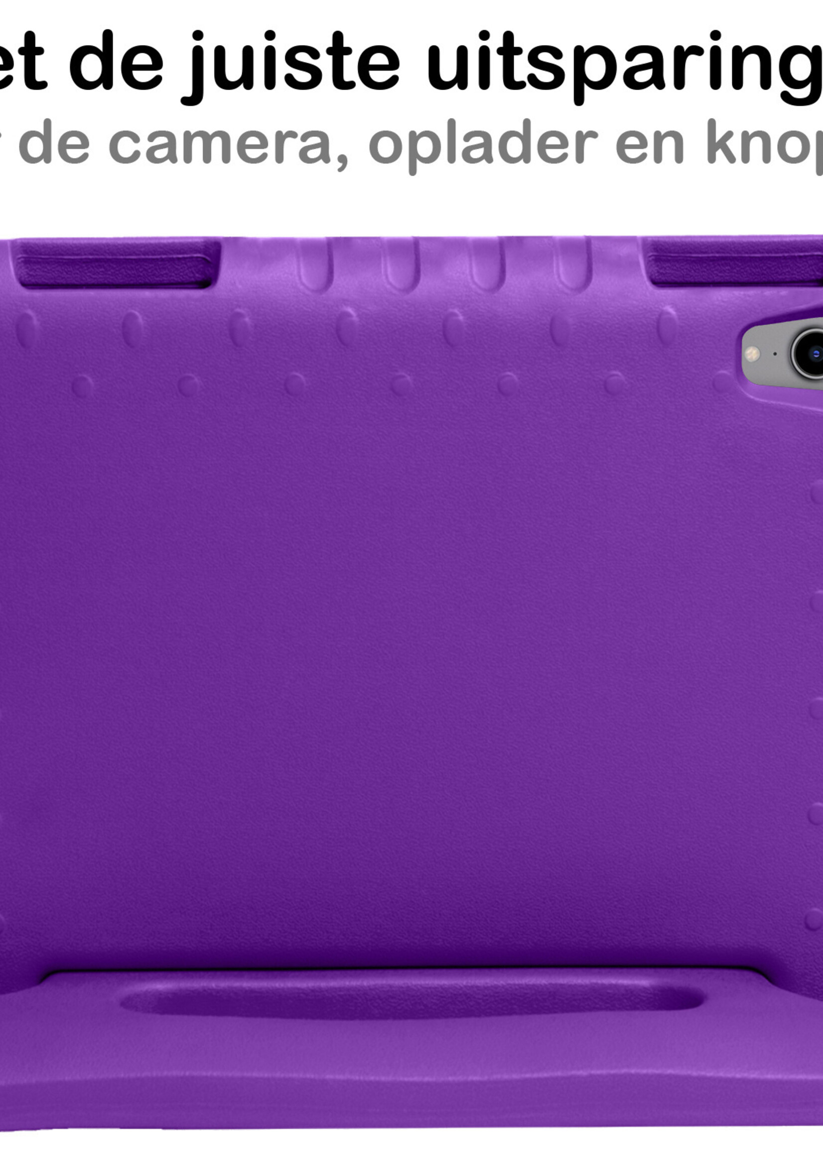 BTH Kinderhoes Geschikt voor iPad 2022 Hoes Kinder Hoesje Kids Case Cover Kidsproof Met Screenprotector - Hoesje Geschikt voor iPad 10 Hoesje Kinder Hoes - Paars