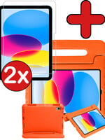BTH BTH iPad 2022 Kinderhoes Met 2x Screenprotector - Oranje