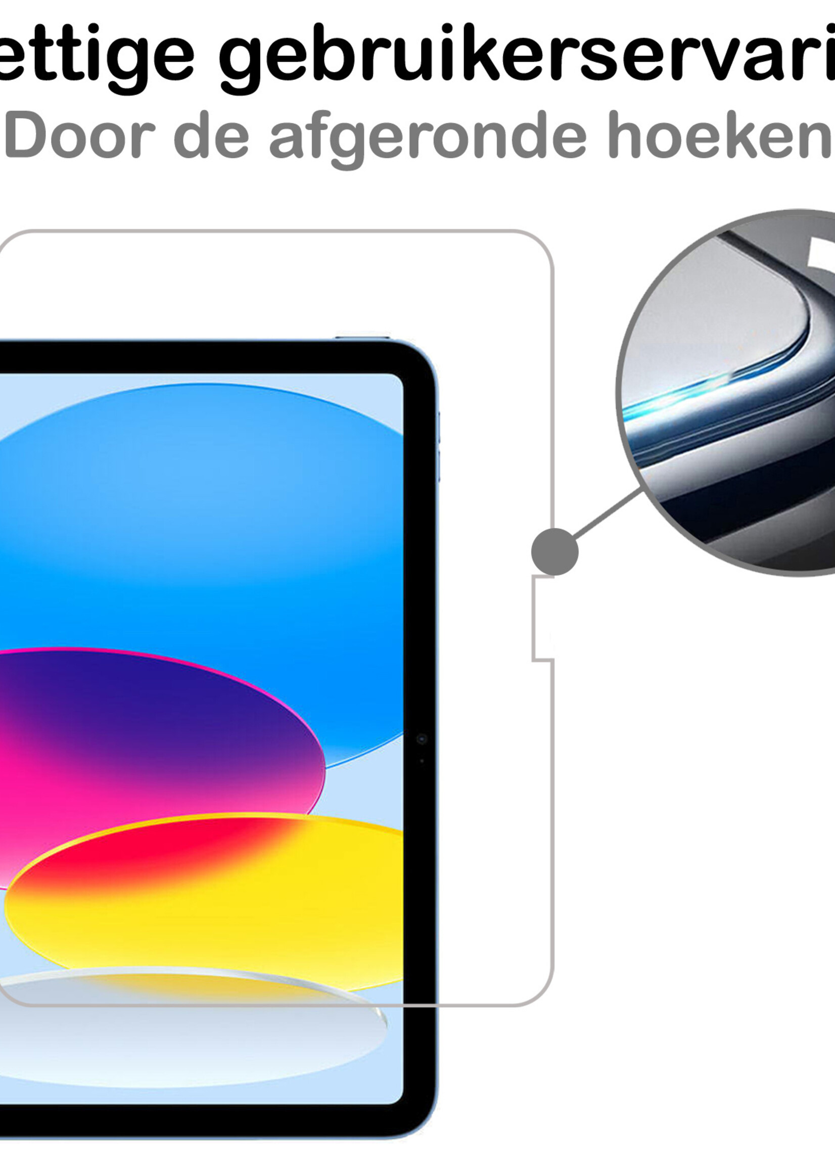 BTH Kinderhoes Geschikt voor iPad 2022 Hoes Kinder Hoesje Kids Case Cover Kidsproof Met 2x Screenprotector - Hoesje Geschikt voor iPad 10 Hoesje Kinder Hoes - Zwart