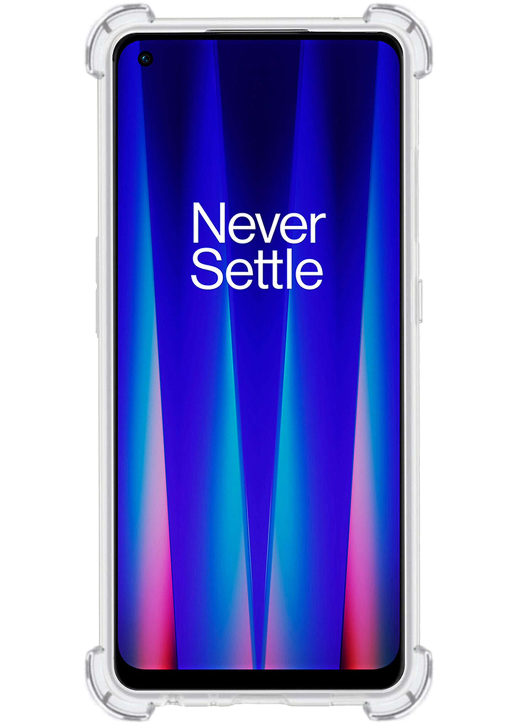 BTH Hoesje Geschikt voor OnePlus Nord CE 2 Lite Hoesje Siliconen Shock Proof Case Hoes - Hoes Geschikt voor OnePlus Nord CE 2 Lite Hoes Cover Case Shockproof - Transparant - 2 PACK