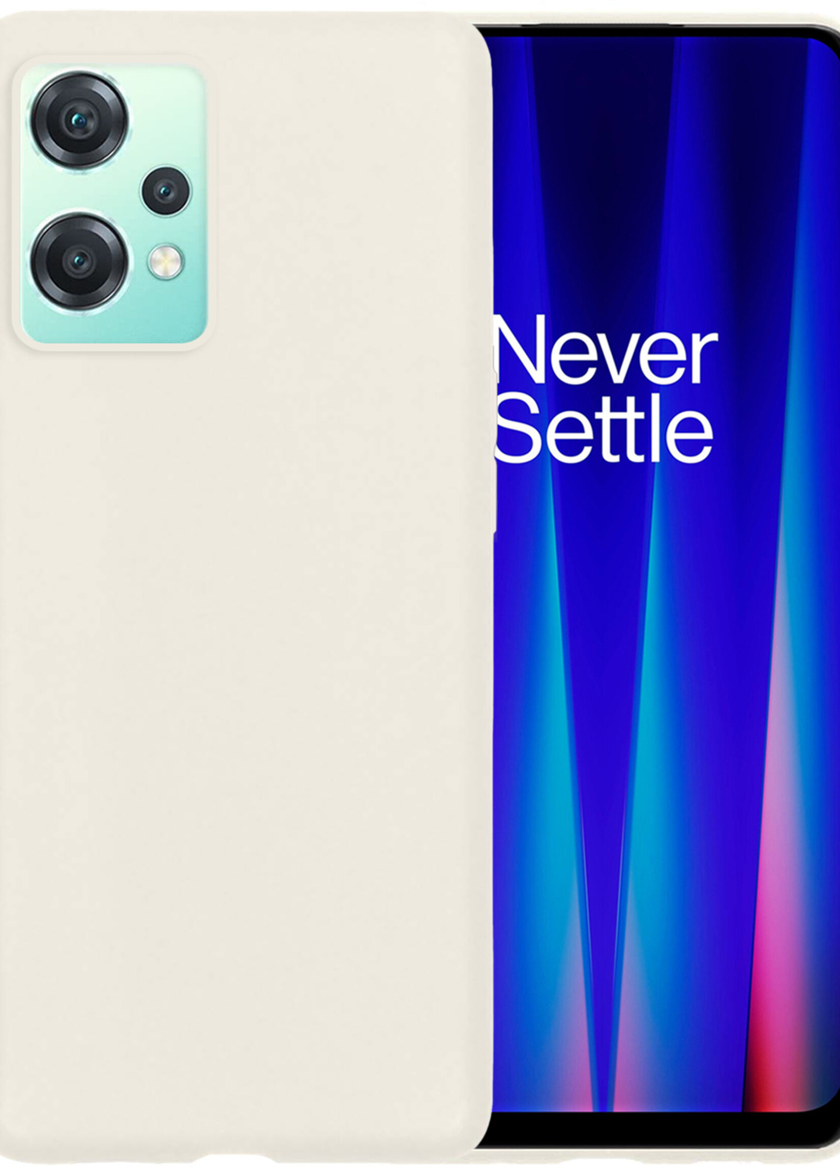 BTH OnePlus Nord CE 2 Lite Hoesje Siliconen Case Cover - OnePlus Nord CE 2 Lite Hoesje Cover Hoes Siliconen - Wit