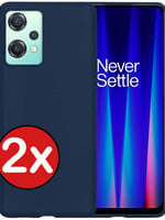 BTH BTH OnePlus Nord CE 2 Lite Hoesje Siliconen - Donkerblauw - 2 PACK