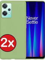 BTH BTH OnePlus Nord CE 2 Lite Hoesje Siliconen - Groen - 2 PACK