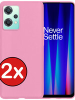 BTH BTH OnePlus Nord CE 2 Lite Hoesje Siliconen - Lichtroze - 2 PACK