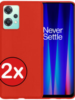 BTH BTH OnePlus Nord CE 2 Lite Hoesje Siliconen - Rood - 2 PACK