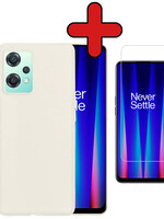 BTH BTH OnePlus Nord CE 2 Lite Hoesje Siliconen Met Screenprotector - Wit