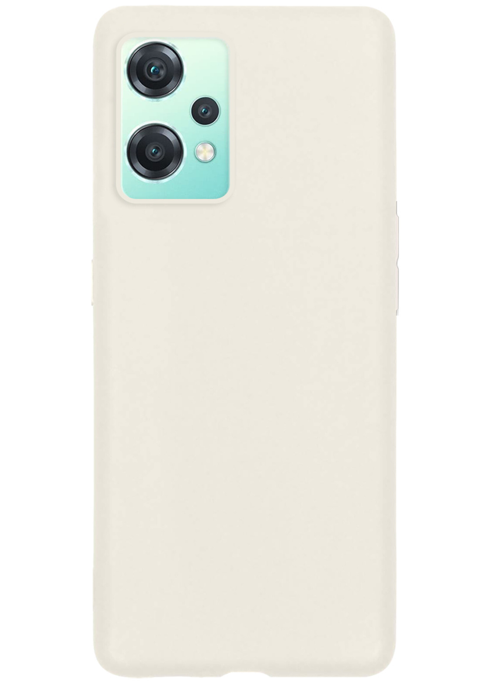 BTH Hoesje Geschikt voor OnePlus Nord CE 2 Lite Hoesje Siliconen Case Hoes Met Screenprotector - Hoes Geschikt voor OnePlus Nord CE 2 Lite Hoes Cover Case - Wit