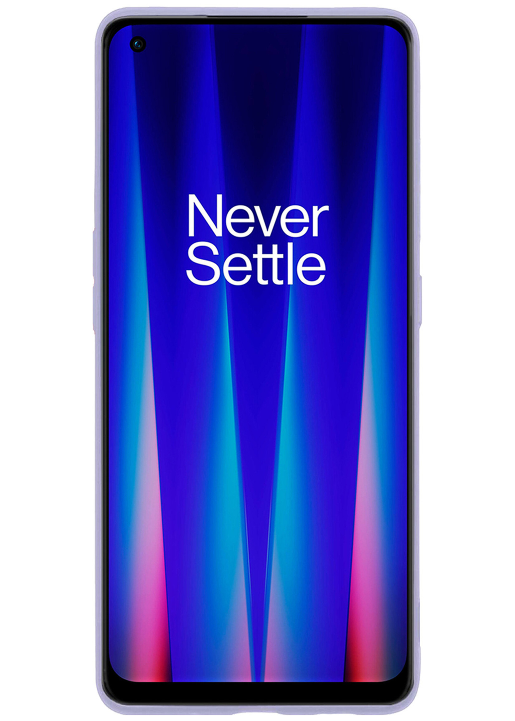 BTH Hoesje Geschikt voor OnePlus Nord CE 2 Lite Hoesje Siliconen Case Hoes Met 2x Screenprotector - Hoes Geschikt voor OnePlus Nord CE 2 Lite Hoes Cover Case - Lila