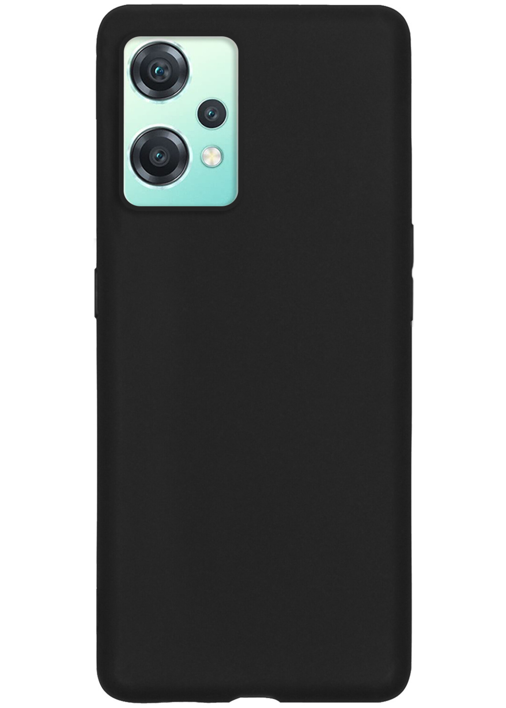 BTH Hoesje Geschikt voor OnePlus Nord CE 2 Lite Hoesje Siliconen Case Hoes Met 2x Screenprotector - Hoes Geschikt voor OnePlus Nord CE 2 Lite Hoes Cover Case - Zwart