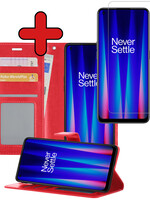 BTH BTH OnePlus Nord CE 2 Lite Hoesje Bookcase Rood Met Screenprotector