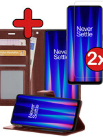 BTH BTH OnePlus Nord CE 2 Lite Hoesje Bookcase Bruin Met 2x Screenprotector