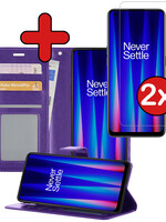 BTH BTH OnePlus Nord CE 2 Lite Hoesje Bookcase Paars Met 2x Screenprotector