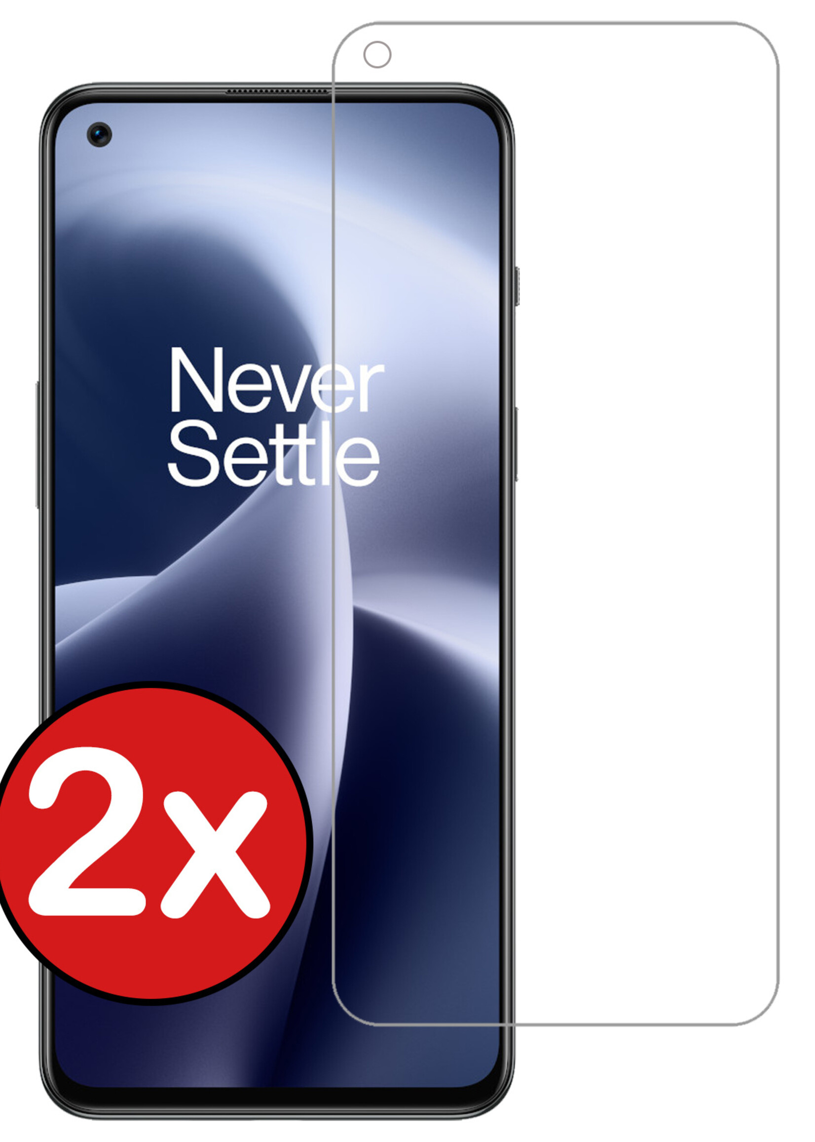 BTH Screenprotector Geschikt voor OnePlus Nord 2T Screenprotector Glas Gehard Tempered Glass - Screenprotector Geschikt voor OnePlus Nord 2T Screen Protector Screen Cover - 2 PACK