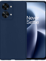 BTH BTH OnePlus Nord 2T Hoesje Siliconen - Donkerblauw