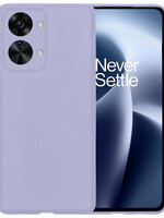 BTH BTH OnePlus Nord 2T Hoesje Siliconen - Lila