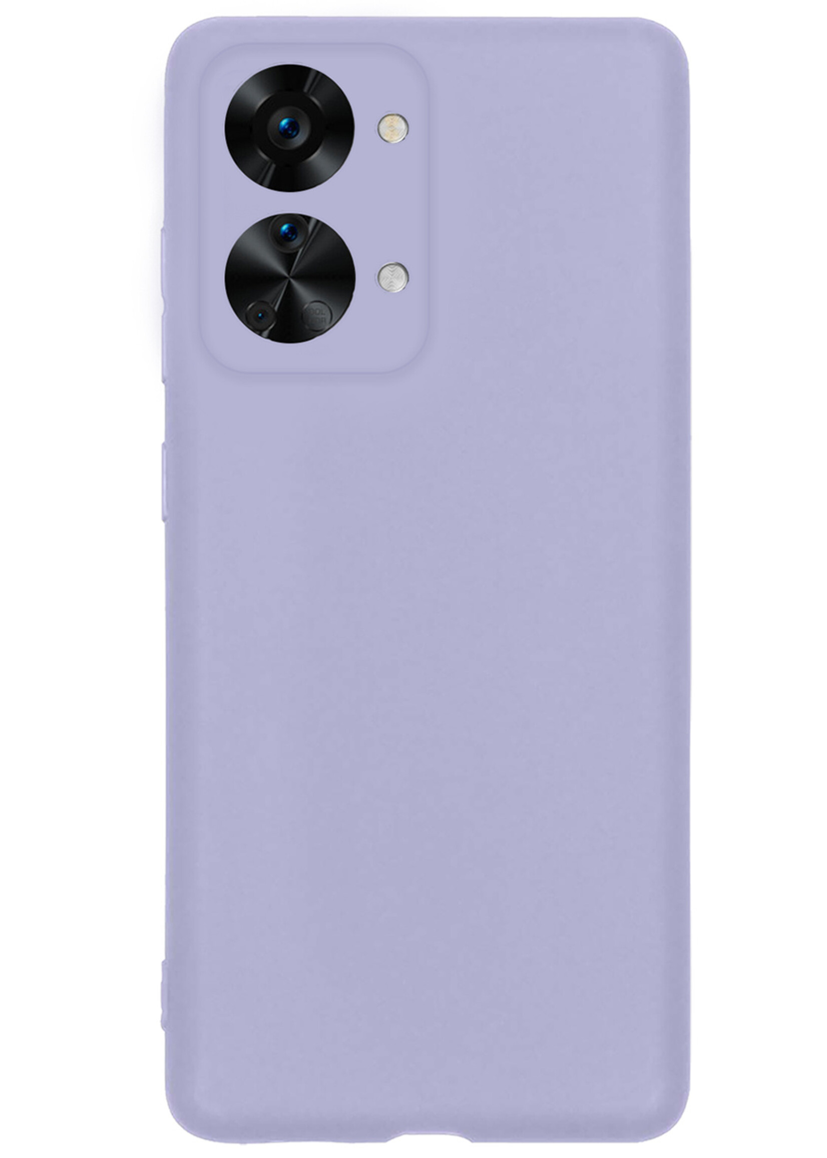 BTH OnePlus Nord 2T Hoesje Siliconen Case Cover - OnePlus Nord 2T Hoesje Cover Hoes Siliconen - Lila