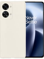 BTH BTH OnePlus Nord 2T Hoesje Siliconen - Wit