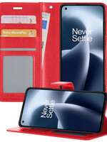 BTH BTH OnePlus Nord 2T Hoesje Bookcase - Rood