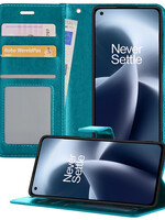 BTH BTH OnePlus Nord 2T Hoesje Bookcase - Turquoise