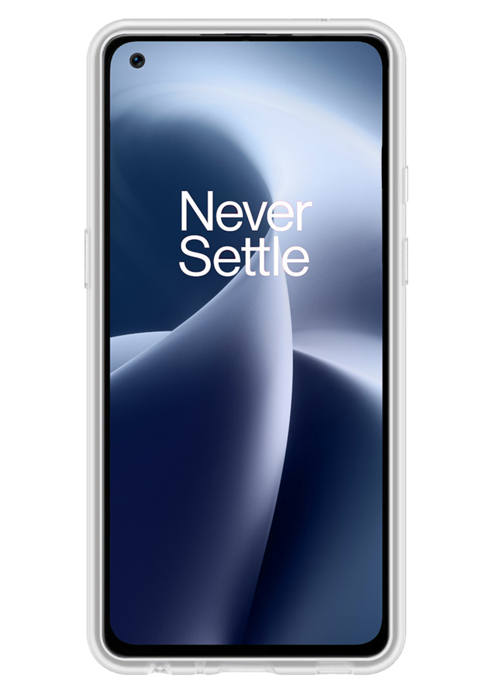 BTH Hoesje Geschikt voor OnePlus Nord 2T Hoesje Siliconen Case Hoes Met 2x Screenprotector - Hoes Geschikt voor OnePlus Nord 2T Hoes Cover Case - Transparant