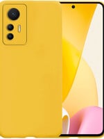 BTH BTH Xiaomi 12 Lite Hoesje Siliconen - Geel