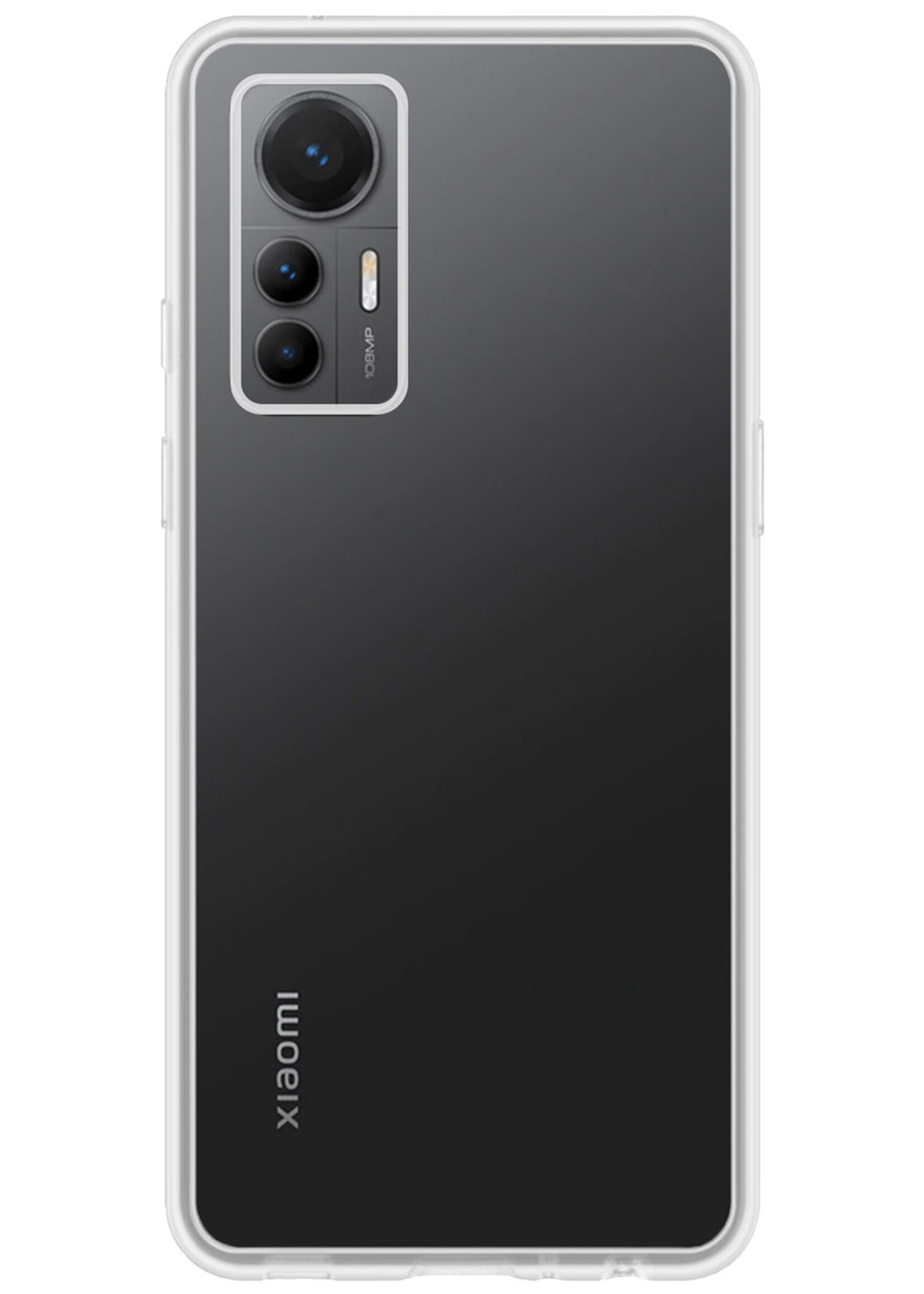BTH Hoesje Geschikt voor Xiaomi 12 Lite Hoesje Siliconen Case Hoes - Hoes Geschikt voor Xiaomi 12 Lite Hoes Cover Case - Transparant - 2 PACK