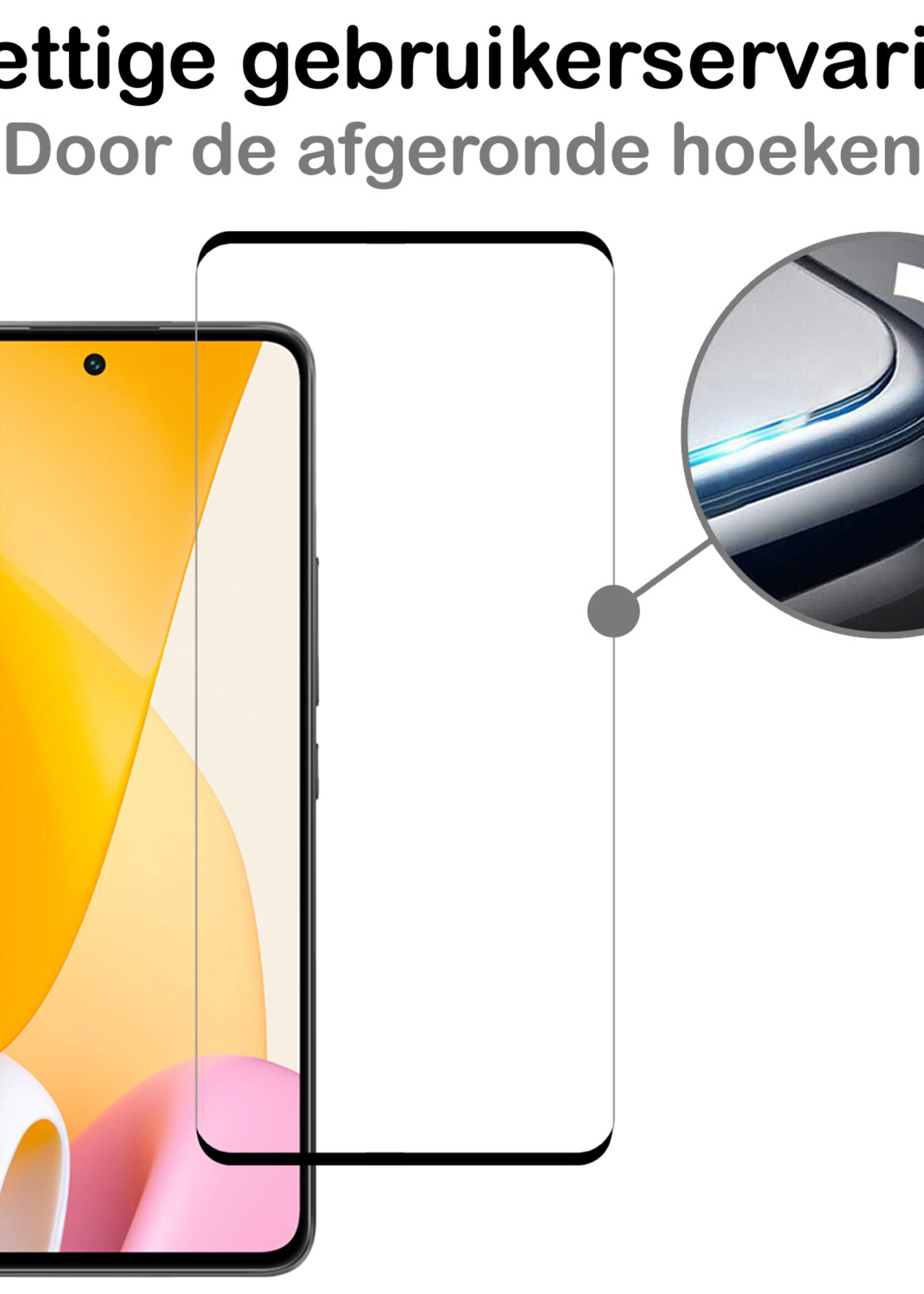 BTH Screenprotector Geschikt voor Xiaomi 12 Lite Screenprotector Glas Gehard Tempered Glass Full Cover - Screenprotector Geschikt voor Xiaomi 12 Lite Screen Protector Screen Cover - 3 PACK