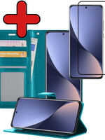 BTH BTH Xiaomi 12 Hoesje Bookcase Turquoise Met Screenprotector