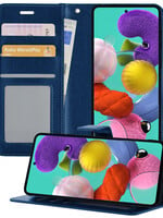 BTH BTH Samsung Galaxy A51 Hoesje Bookcase - Donkerblauw